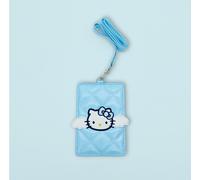 Portafoglio trapuntato blu Hello Kitty Island Angel 5 tipi / Prodotti genuini