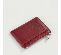 Portafoglio ultra sottile da 9 slot con cerniera, in 100% pelle PU, portafoglio da uomo slim e semplice, portamonete per donna, mini portafoglio, portafoglio per carte, accessorio da viaggio, porta ba