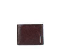 Piquadro Portafoglio quadrato in pelle blu 12,5 cm mahagoniebraun PU257B2R