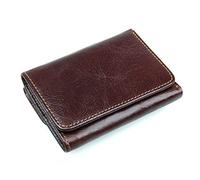 Portafoglio Uomo con Protezione RFID, Elegante Trifold Breve Raccoglitore degli Uomini di RFID di Sicurezza di Blocco Vintage Pelle Bovina Portafoglio in Pelle 9 Supporto Carte di Credito Tasca della