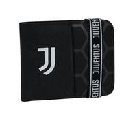 Portafoglio Uomo -F.C. JUVENTUS Calcio, Nero Bianco - Apertura con Elastico -Portamonete con Chiusura Magnetica -Multi Scomparti Interni- Portafoglio Bambino -Squadre Calcio Serie A - Tifoso Juventino