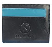 bgn Portafoglio Uomo NAPOLI Calcio Ufficiale Enzo Castellano, Portafoglio Uomo Napoli Pelle con Scudetto, Porta carte di Credito 8 Carte Napoli Calcio, Bicolore, Blu Azzurro