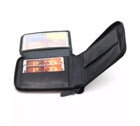 Portafoglio uomo POLO CLUB pelle con chiusura zip protezione RFID nero