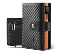 Portafoglio Uomo Slim RFID Blocking Fibra di Carbonio Porta Carte di Credito
