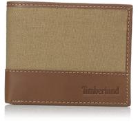 Timberland Portafoglio in tela da uomo con porta-tessere rimovibile Khaki Medium