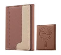 Portafoglio uomo Trifold Tasca portamonete e portatelefono in pelle PU | Portafoglio Magnetico con Supporto per il Telefono per Papà Marito Fidanzato Compleanno Videochiamata