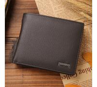 Portafoglio vintage da uomo in pelle PU con cerniera e bottone automatico, portamonete e porta carte di credito compatto, regalo per il fidanzato, portafoglio in pelle Colorato,Lettere,Motivo struttur