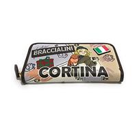 Portafoglio zip around Braccialini Cartoline Cortina marrone A23BR08 B16812 MULTICOLORE