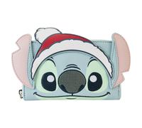 Disney Stitch Holiday Glitter Zip Around Portafoglio, Blu, Taglia unica