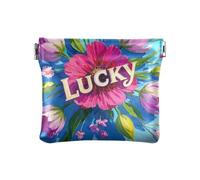 Portafortuna Floreale Colorata Fioritura Delle Donne Piccola Borsa Della Moneta di Cuoio Conveniente Accessori Da Viaggio per Le Signore, Fortunato Floreale Colorato Bloom, 1 size