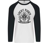 Portafortuna Rider Dead Head Motociclista Uomo L/S Baseball T-Shirt