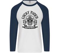 Portafortuna Rider Dead Head Motociclista Uomo L/S Baseball T-Shirt