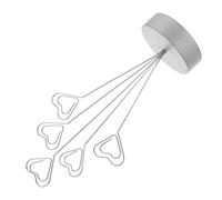 Portafoto a Cuore con Cinque Clip e Base Tonda in Metallo