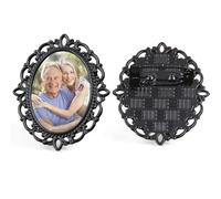 Portafoto Bouquet Matrimonio Personalizzato - Spilla Foto Ricordo Personalizzata per Sposa, Sposo & Famiglia, Boutonnière Commemorativa Regalo per Madre Padre Donne Uomini Amato