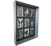 Portafoto collage da parete album cornice metallo 10x15 per ritratti moderno a 9