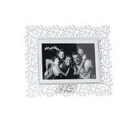 portafoto di design corallo grande orizzontale Bianco marmo in Ferro e polimetilmetacrilato 26x22h cm (18x13h cm formato foto)