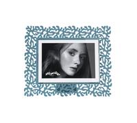 portafoto di design corallo grande orizzontale Blu oltremare in Ferro e polimetilmetacrilato 26x22h cm (18x13h cm formato foto)