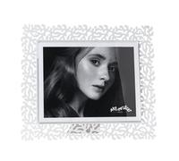 portafoto di design corallo maxi orizzontale Bianco marmo in Ferro e polimetilmetacrilato 33,5x29h cm (25x20h cm formato foto)