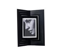 portafoto di design vibra piccolo Nero in Ferro e polimetilmetacrilato 18,8x23Hcm(17x13cmformatofoto)