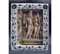 Portafoto in marmo realizzato a mano, cornice decorativa in marmo, 25,4 x 20,3 cm, regalo di lusso per la festa della mamma, cornice portafoto per anniversario e compleanno, accessori decorativi per