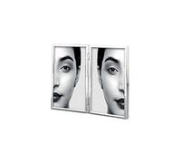 CORNICE PORTAFOTO DA TAVOLO PER 2 FOTO 10 X 15 SILVER NUOVA