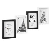 Portafoto Multipla Legno MDF Cornice Collage Porta Foto Bianco Nero Varie Misure
