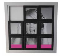 Portafoto multiplo per 8 foto puzzle ritratti piccole fotografie cornice nero e