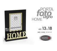 PORTAFOTO PORTA FOTOGRAFIA CORNICE IN LEGNO COLORE NERO ORO Cm 13X18 HOME