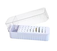 Portafresa Per Unghie - Organizzatore 40 Fori Per Attrezzi Unghie,Scatola Portatile Con Coperchio Trasparente Antipolvere Per Stazione Lavoro