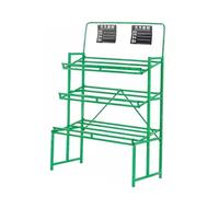 Portafrutta Portaverdure, Scaffali per Frutta e Verdura da supermercato, Espositore a 3/4 Ripiani Portafrutta in Metallo Portafrutta e Verdura Forte capacità di carico (Colore: Verde-B, Dime