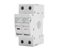 Portafusibile 1P 2P 3P 4P 1100V DC 10 * 38mm TOPV-32X Base Fotovoltaica 1Pz(2P With LED)