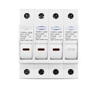 Portafusibile 1P 2P 3P 4P 1100V DC 10 * 38mm TOPV-32X Base Fotovoltaica 1Pz(4P With LED)