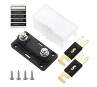 Portafusibile a LED per 30 fusibili da 300 A, 32 V CC, con coperchio trasparente e indicatore unico per lo stato del fusibile (portafusibile+200A)