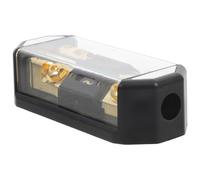 Portafusibile Audio per Auto 2 Vie 100a in Rame e Plastica Nero | Amplificatore e Impianto, Blocco Fusibile 0ga 13mm e 4gax4 8, 5mm, Installazione Facile