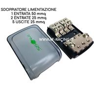 PORTAFUSIBILE AUTO IMPIANTO STEREO 3 INGRESSI 25mm 4 USCITE 25mm IPNOSIS camper