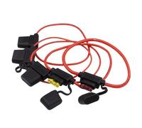 Portafusibile automatico mini piccolo medio impermeabile 32V 18/16/14/12/10AWG e fusibile a lama for auto(50A,Mini 1 Pair,14 AWG)