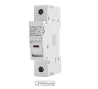 Portafusibile CC 1P 2P 10 * 38mm Protezione Solare Fotovoltaica Ad Alta Tensione 1100V TOPV-30 Base Sistema Fotovoltaico(1P With LED)