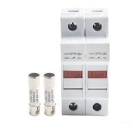 Portafusibile DIN conforme a 2p con indicatore a led per fusibili fotovoltaici solari 10x38mm 1532a guida CC IEC 602696 1000 v per pannello solare St (15A)