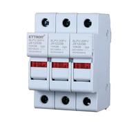 Portafusibile Fotovoltaico DC, D10X38mm 32A DC 1000V, 3P Da 3 Poli, Occupa 3 Moduli DIN, Per Sistema Solare Fotovoltaico