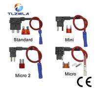 Portafusibile per auto MINI PICCOLO MEDIO da 12 V Adattatore TAP per circuito aggiuntivo con fusibile a lama ATM standard Micro Mini da 10 A