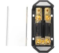 Portafusibile per Autoradio Auto 2 Vie 100a in Plastica e Rame | Blocco Fusibili per Amplificatore, Modello 0ga 13mm e 4gax4 8.5mm, Nero