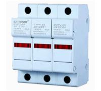 Portafusibile RT18-63, per fusibili ⌀14x51mm, 1000V 63A, 3 moduli, montaggio su guida DIN - Ettroit JX12351