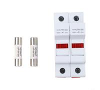 Portafusibili 1000V DC 2P per pannelli solari, 10x38mm con indicatore LED, montaggio su guida DIN da 35 mm, protezione del sistema fotovoltaico ad alta tensione, grigio (10A)