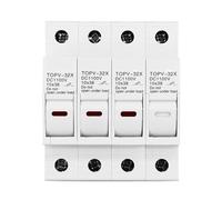 Portafusibili 1P 2P 3P 4P 1100 V CC 10 X 38 Mm ad alta tensione PV TOPV-32X, protezione di base per sistema fotovoltaico GPV(4P Without LED)