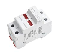 Portafusibili 2P 1000V DC per sistemi solari fotovoltaici con LED, compatibile con fusibili 10x38 mm (15A-32A), montaggio su guida DIN, IEC 60269-6 & EN 609(32A)