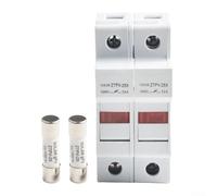 Portafusibili 2P per pannelli solari, 1000 V CC, 32 A, con indicatore LED, compatibile con fusibili da 10 x 38 mm, conforme IEC 60269-6 per protezione delle corde fotovoltaiche (32 A)