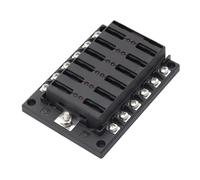 Portafusibili a 12 vie con indicatore LED e pannello fusibili automobilistico 12V bus negativo per auto, camion, barca, marina