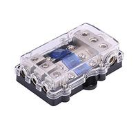 Portafusibili a lama, scatola portafusibili a lama universale Scatola universale da 60A per auto Stereo Audio Power Scatola portafusibili Blocco 1 in 3 vie