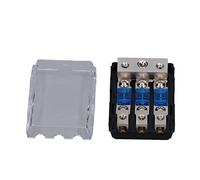 Portafusibili Audio per Auto, Splitter per Blocco di Distribuzione Dell'autoradio 1 in 3 Uscite Audio 60A ANL Portafusibili per Amplificatore Universale per Auto, Camion, Barca,
