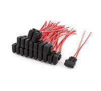 Portafusibili in linea ATC con guscio in plastica nero rosso da 20 pezzi for auto
